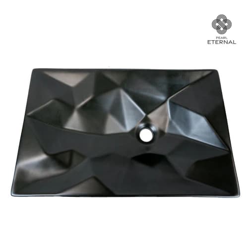 Matte black vessel bathroom sink