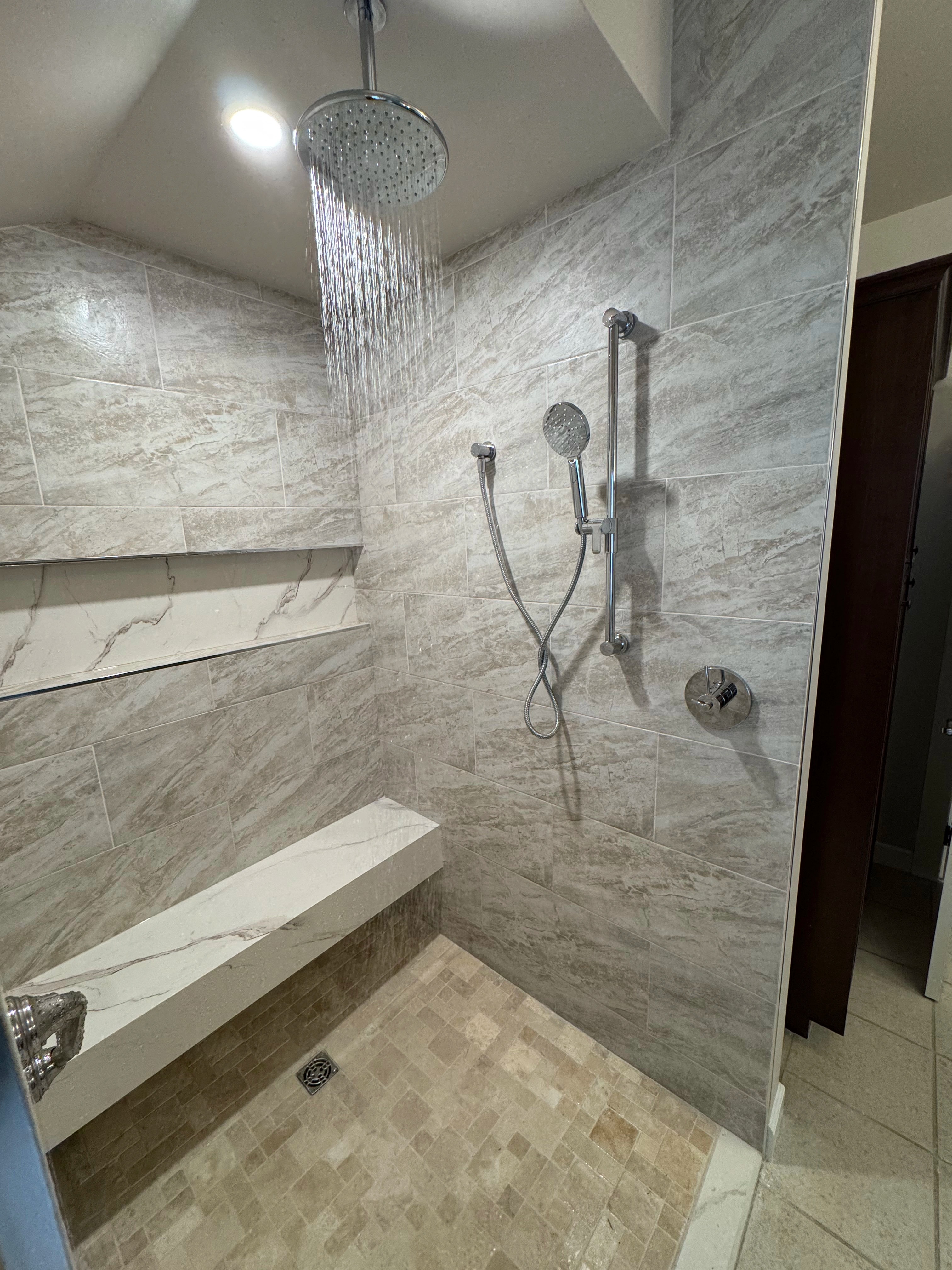 framed bathroom renovation by CVR Construction