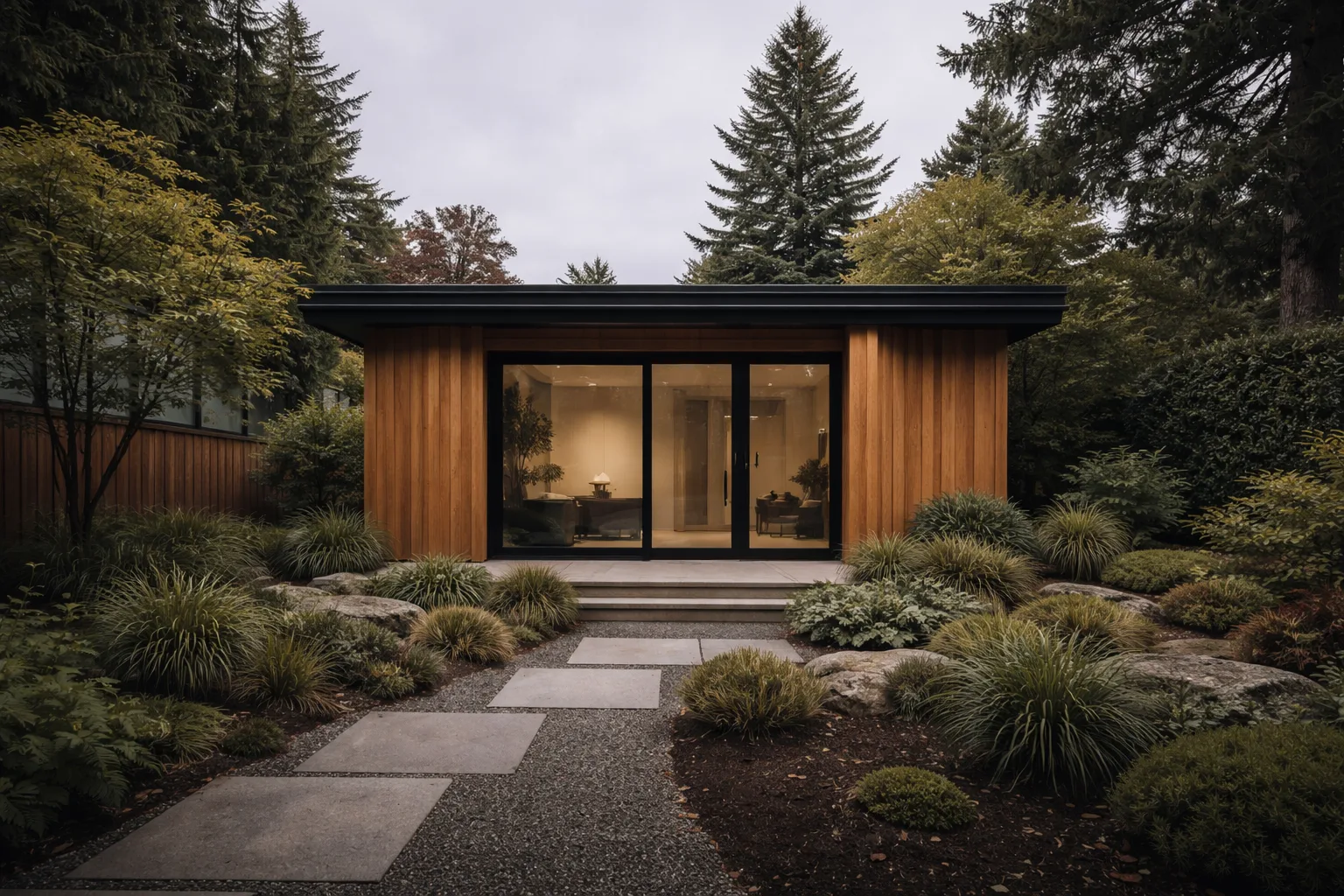 Garden studio exterior by CVR Construction
