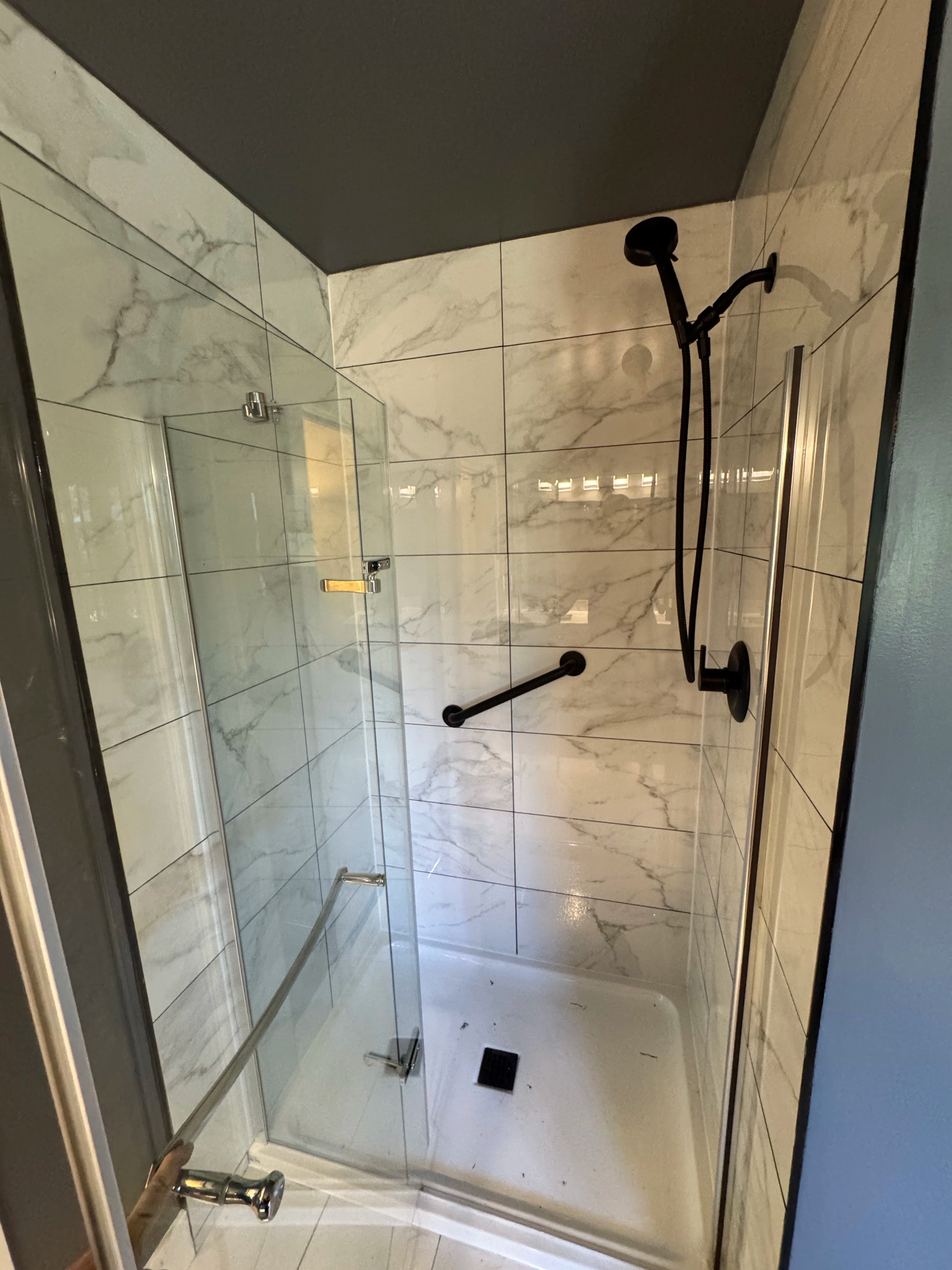 modern bath and laundry suite by CVR Construction