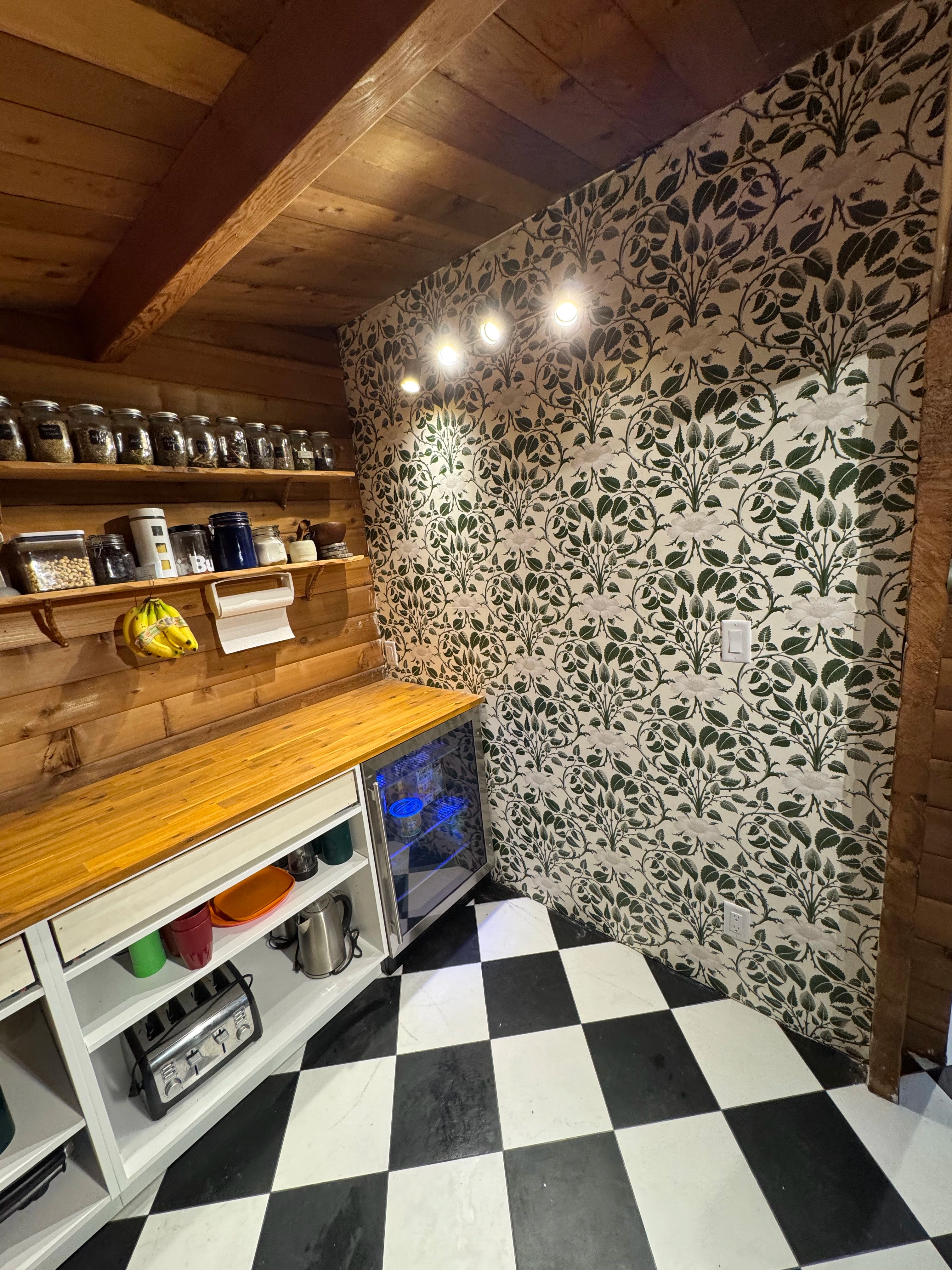 rustic checkerboard cabin kitchen by CVR Construction