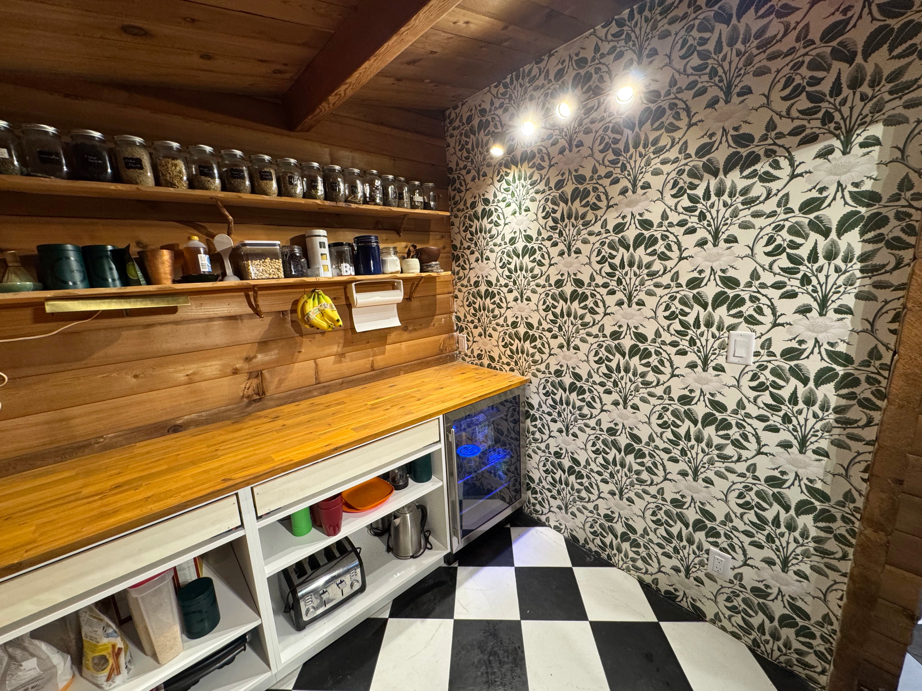rustic checkerboard cabin kitchen by CVR Construction
