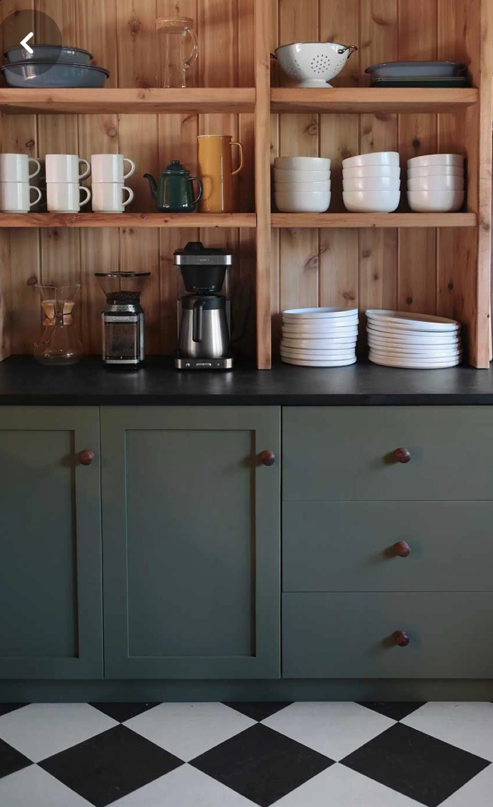 rustic checkerboard cabin kitchen by CVR Construction
