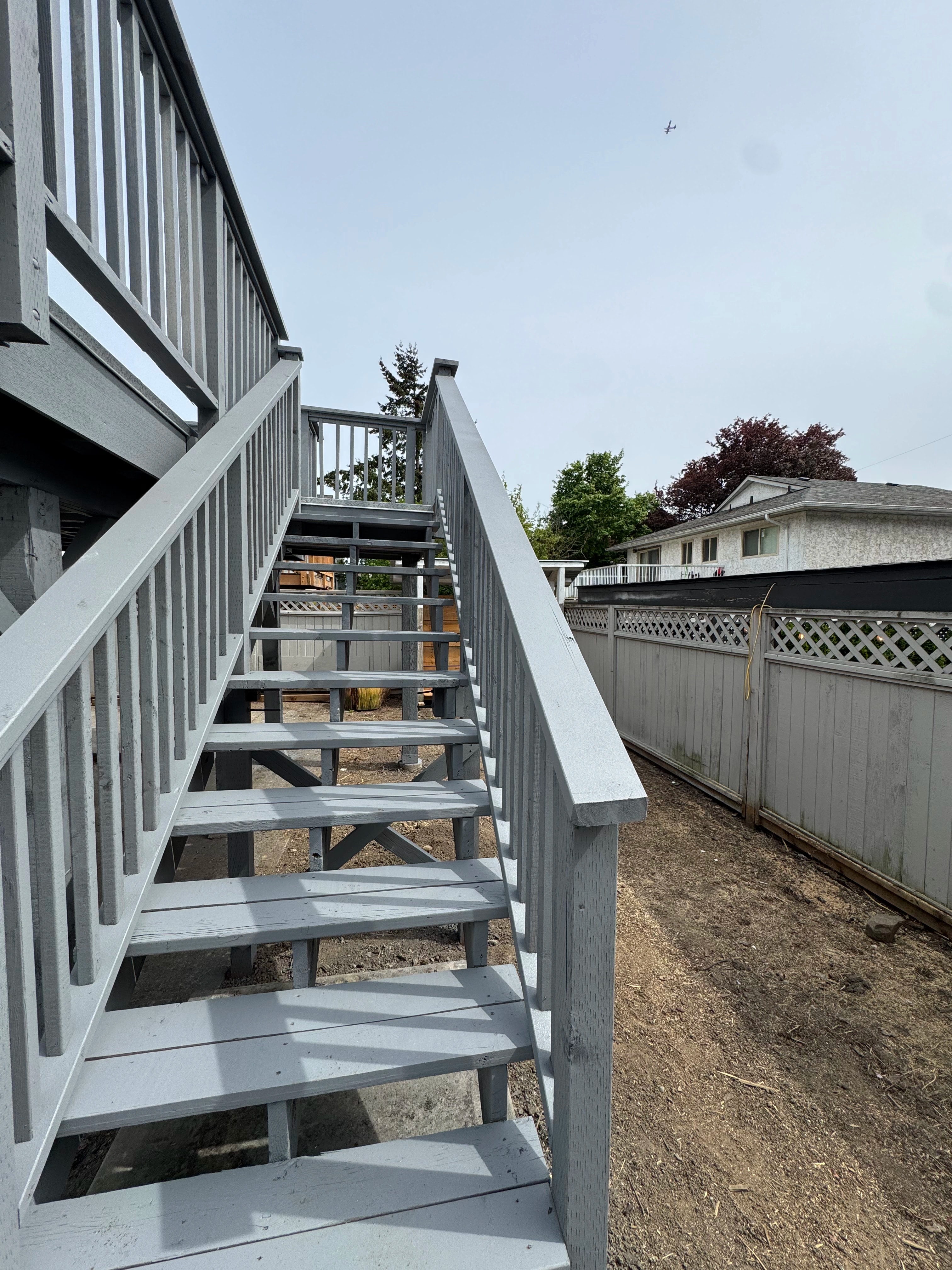 upper deck and stairs by CVR Construction